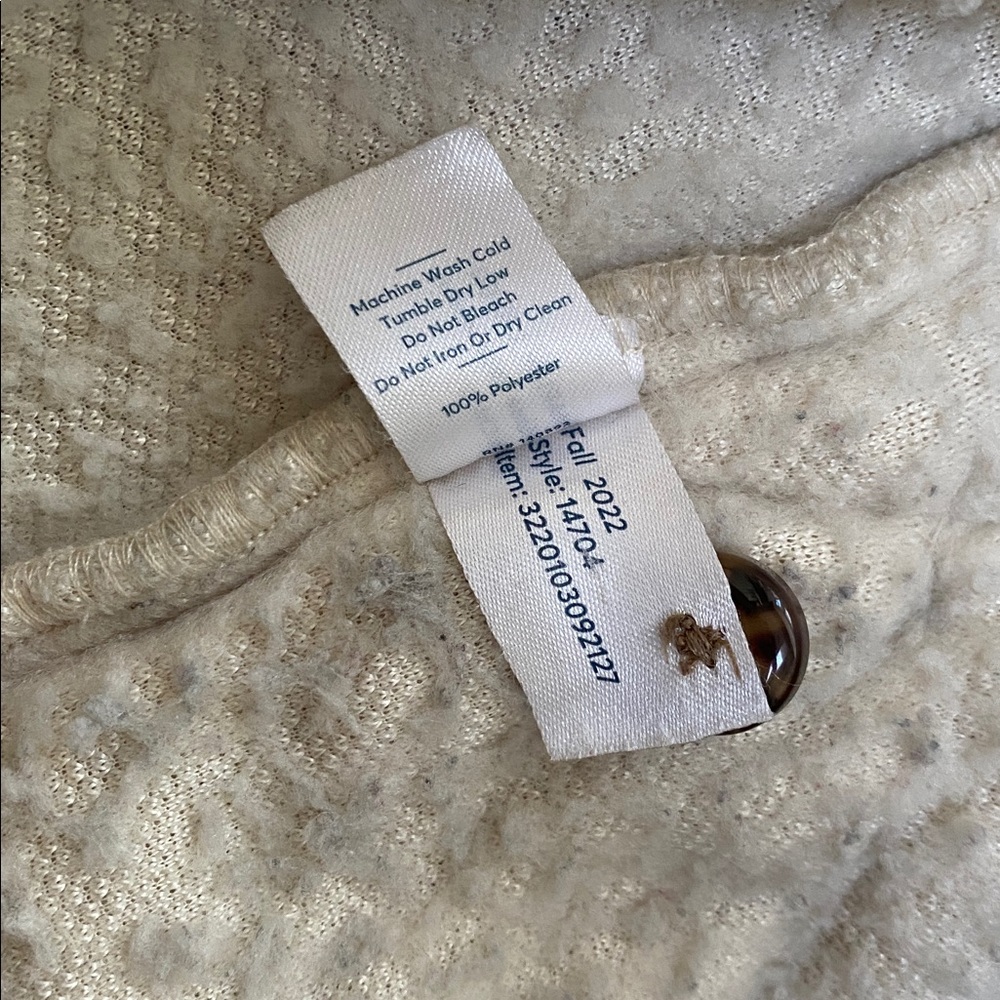Marine Layer Eden Sherpa Overshirt, ivory cream, size S - Picture 14 of 16